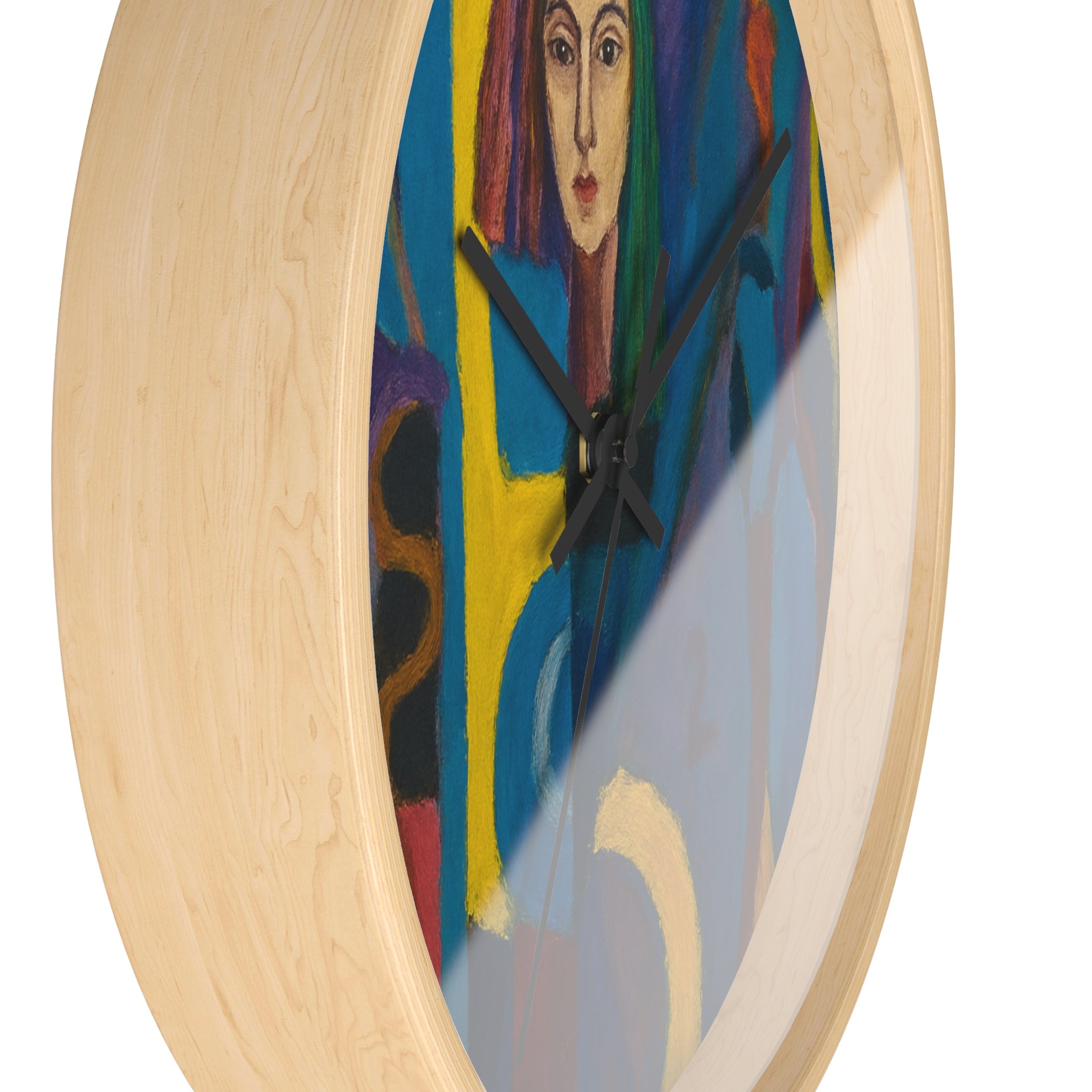 Abstract Portrait Wall Clock — Colorful Modern Art Home Decor