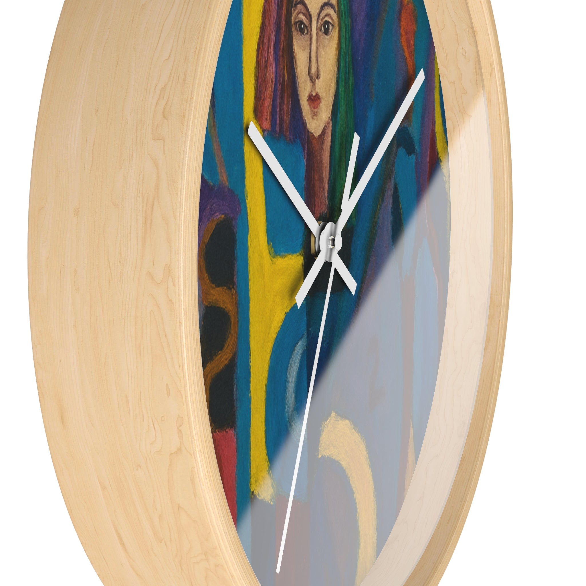 Abstract Portrait Wall Clock — Colorful Modern Art Home Decor
