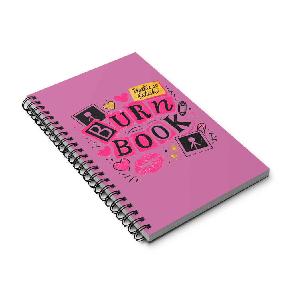 Burn Book Spiral Journal — Pink "That's So Fetch" Notebook for Notes & Doodles
